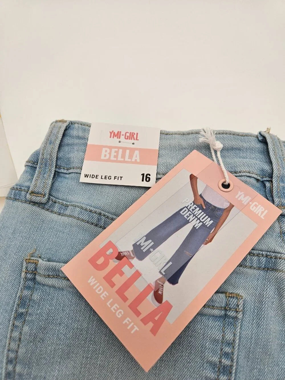 STEAL!!🔥NWT YMI Girls The Bella High Rise Wide Leg Jeans | Size 16 | Distressed